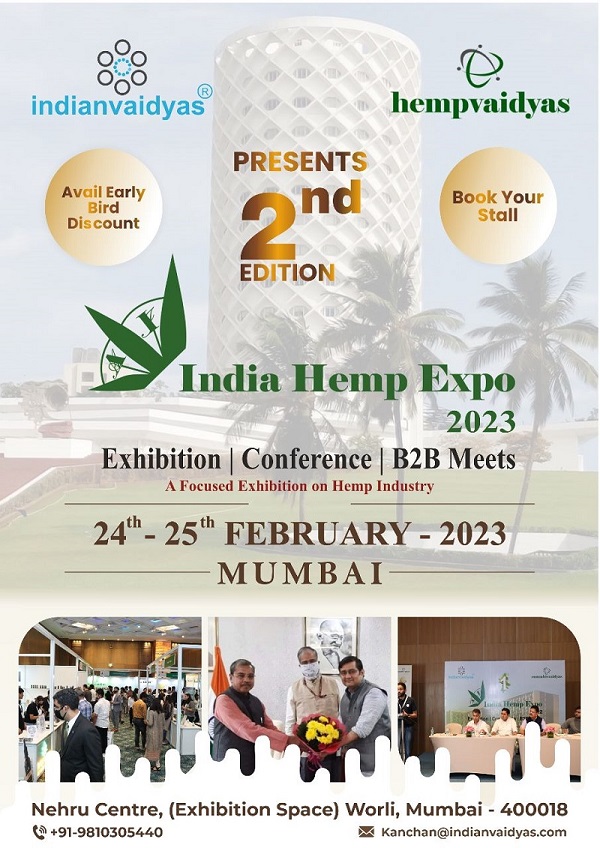 The India Hemp Expo 2023 will serve as a brilliant space